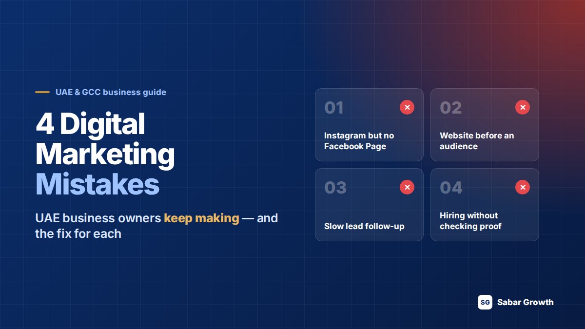 4 digital marketing mistakes UAE business owners make